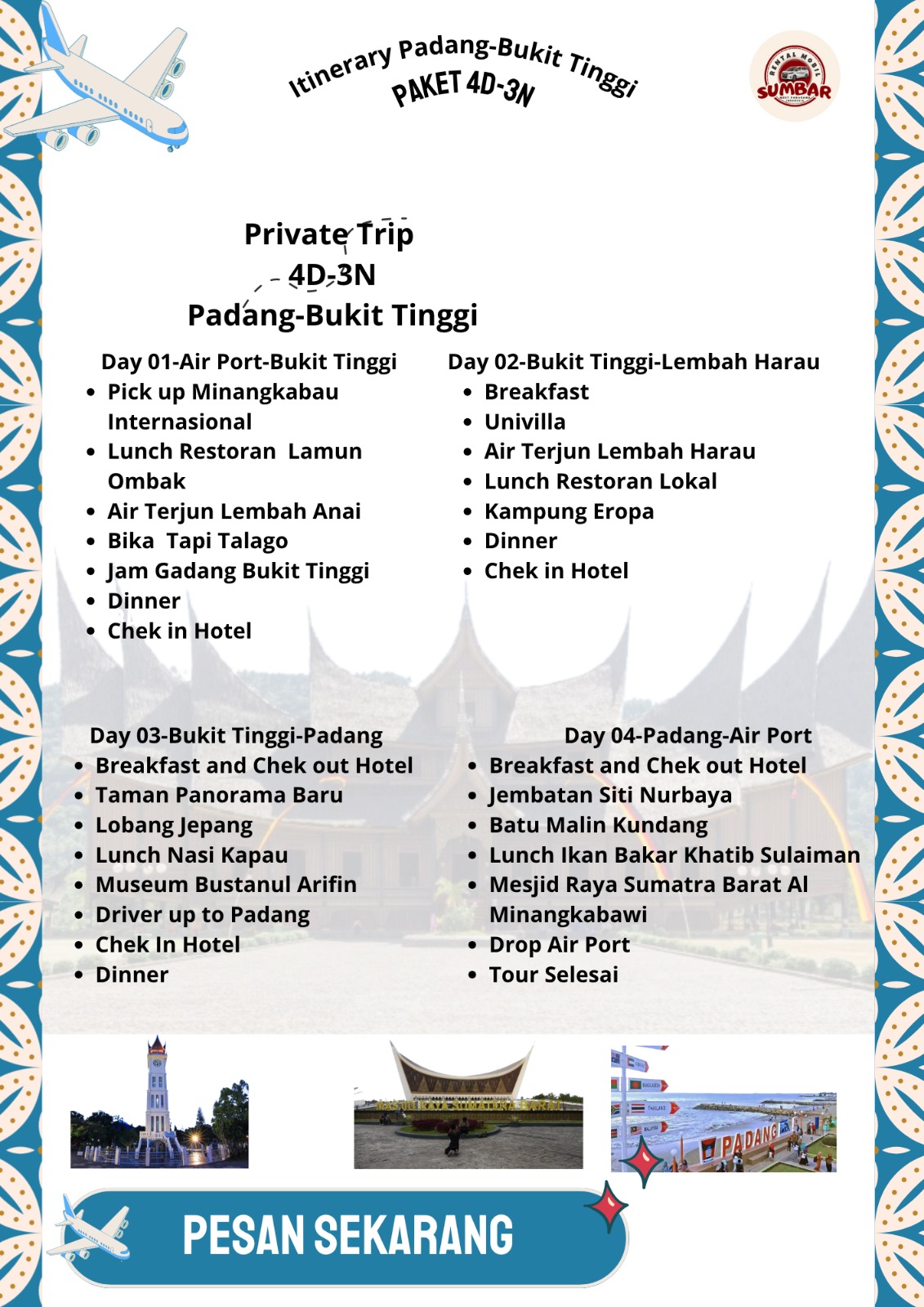 Itinerary Paket Wisata 7